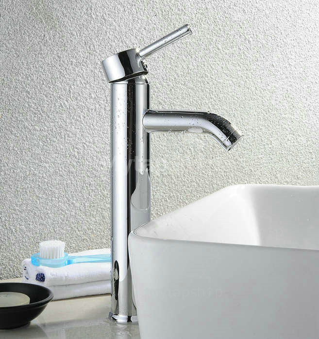 Solid Brass Bathroom Sink Tap Chrome Finish T0515H - Click Image to Close