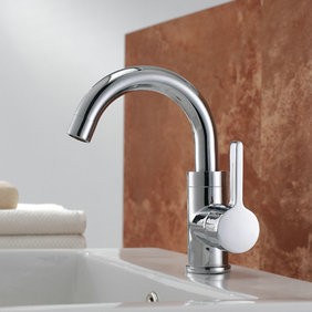 Chrome Finish Solid Brass Bathroom Sink Tap T0542