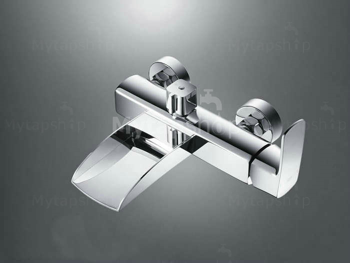 Contemporary Single Handle Wall-mount Waterfall Shower Set Tap - T0556W - Click Image to Close