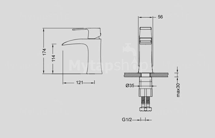 Waterfall Bathroom Sink Tap (Chrome Finish) T0556 - Click Image to Close