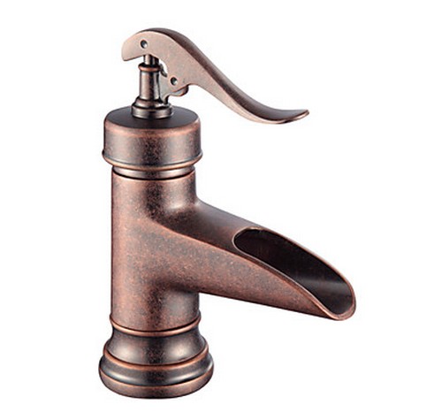 Centerset Single Handle Antique Copper Finish Brass Bathroom Sink Tap T0599C - Click Image to Close