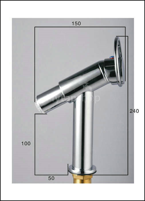 Contemporary Single Handle Chrome Centerset LED Bathroom Sink Tap - T0618F - Click Image to Close