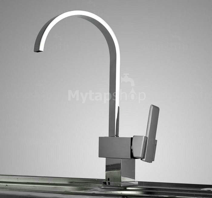 Chrome Finish Solid Brass Kitchen Tap T0721 - Click Image to Close
