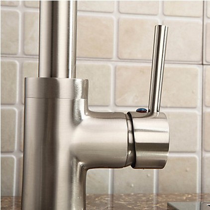 Nickel Brushed Finish Pull-Out Kitchen Tap T0757 - Click Image to Close