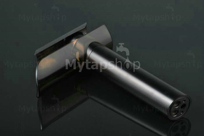 Oil Rubbed Bronze Waterfall Bathroom Sink Tap with Glass Spout T0814HB - Click Image to Close