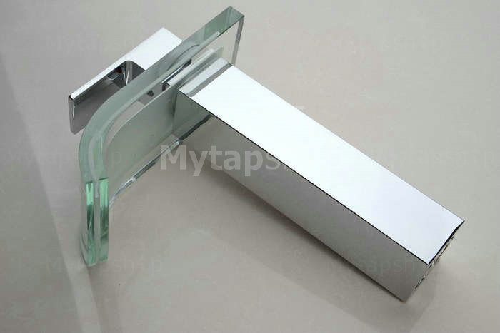 Single Handle Chrome Waterfall Bathroom Sink Tap T0822H - Click Image to Close