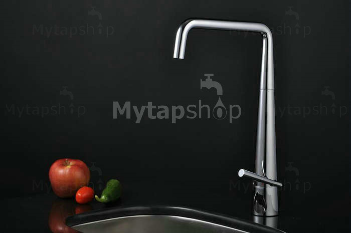 Stainless Steel Contemporary Adjustable Kitchen Tap Chrome Finish T1709 - Click Image to Close