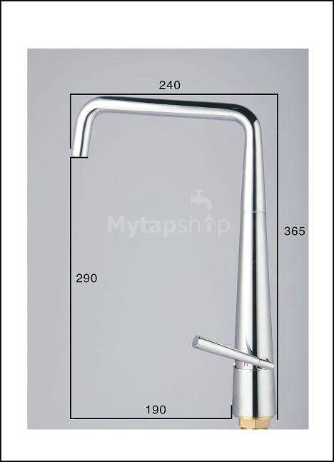 Stainless Steel Contemporary Adjustable Kitchen Tap Chrome Finish T1709 - Click Image to Close