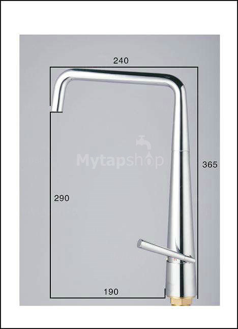 Stainless Steel Contemporary Adjustable Kitchen Tap Chrome Finish T1709