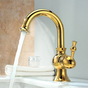 Centerset Antique Ti-PVD Finish Kitchen Tap Bathroom tap T1811G - Click Image to Close