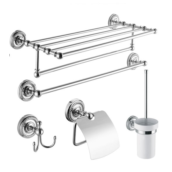 5-Piece Chrome Finish Bathroom Accessory Set BCS002 - Click Image to Close