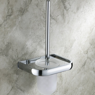 Modern Design Wall Mount Toilet Brush Holder With Shelf TCB7404