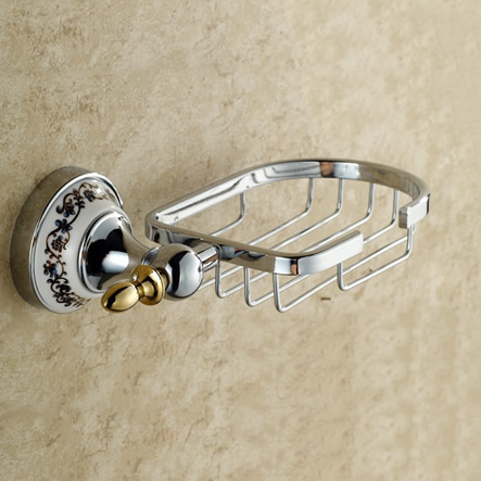 Chrome Finish Wall Mounted Basket Soap Holder TCB7809 - Click Image to Close
