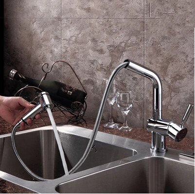 New Arrival Contemporary Copper Kitchen Mixer Pull Out Tap DB1001 - Click Image to Close
