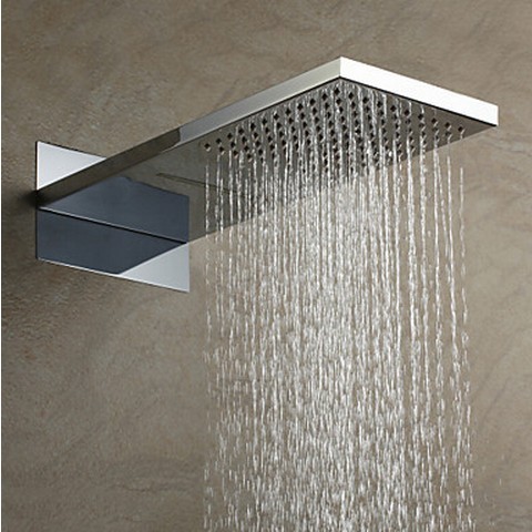 High Quality 304 Stainless Steel Rectangle Rainfall Shower Head HB53B - Click Image to Close