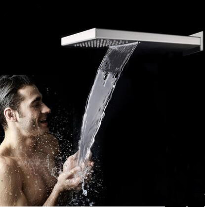 High Quality 304 Stainless Steel Rectangle Rainfall Shower Head HB53B