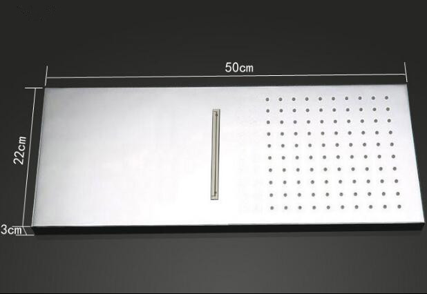 High Quality 304 Stainless Steel Rectangle Rainfall Shower Head HB53B - Click Image to Close