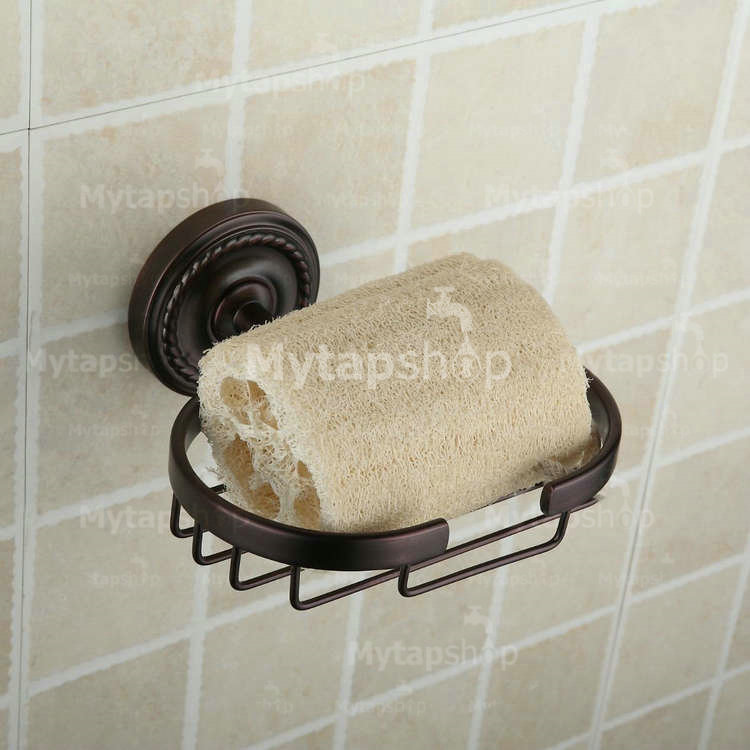 Oil Rubbed Bronze Brass Wall-mounted Soap Basket ORB1001 - Click Image to Close