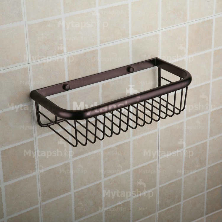 Oil Rubbed Bronze Finish Single Layer Wall-mounted Soap Basket ORB1003 - Click Image to Close