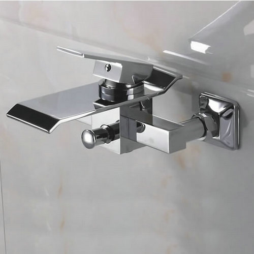 Contemporary Waterfall Brass Bathtub Tap (Wall Mount) TQ3002W - Click Image to Close