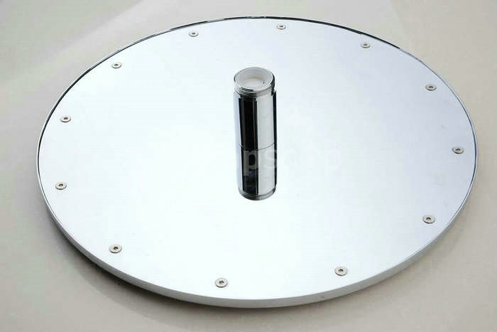 Contemporary Round Chrome Stainless Steel Faint LED Light Shower Head - RB12F - Click Image to Close