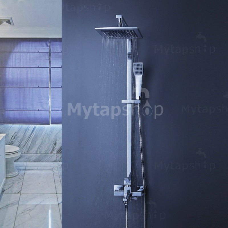 Contemporary 8 inch Shower Head + Hand Shower Tub Shower Tap - SC006