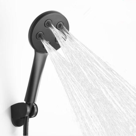 ABS Black Bathroom Hand Hold Shower Pressurized No Punching Shower Heads SH045 - Click Image to Close