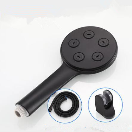 ABS Black Bathroom Hand Hold Shower Pressurized No Punching Shower Heads SH045