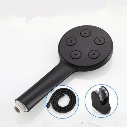 ABS Black Bathroom Hand Hold Shower Pressurized No Punching Shower Heads SH045 - Click Image to Close