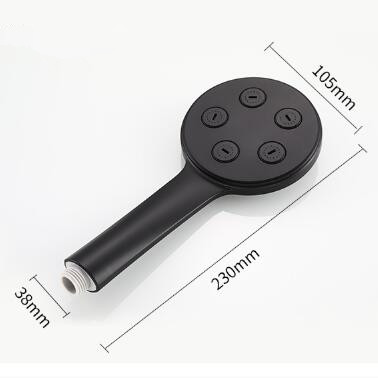 ABS Black Bathroom Hand Hold Shower Pressurized No Punching Shower Heads SH045 - Click Image to Close