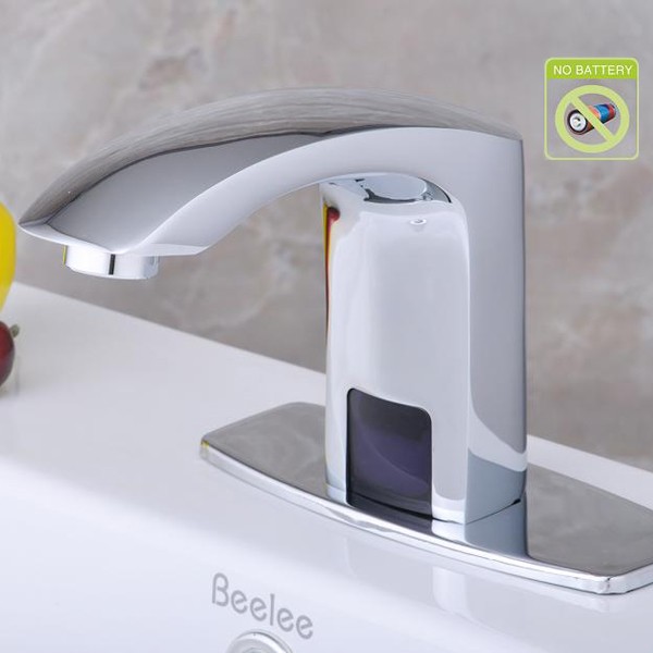 Contemporary Bathroom Sink Tap with Hydropower Automatic Sensor - T0102P - Click Image to Close