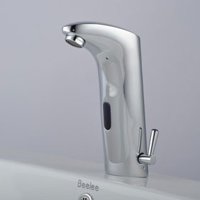 Contemporary Brass Bathroom Sink Tap with Automatic Sensor - T0105A - Click Image to Close