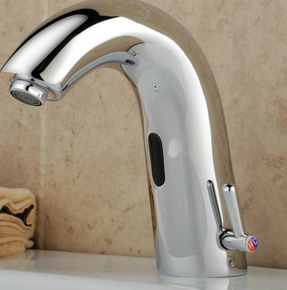 Contemporary Bathroom Sink Tap with Hot and Cold Automatic Sensor - T0119A - Click Image to Close