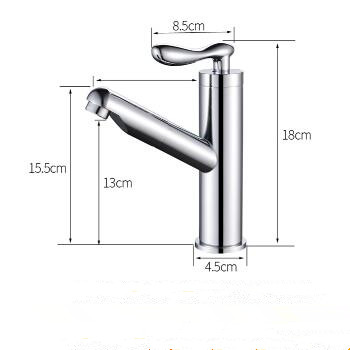Bright Chrome Finished Pull Out Cold Water Only Bathroom Sink Tap T0123CS