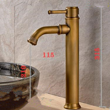 Antique New Arrival Brass Bathroom Mixer Water Sink Tap T0158Z - Click Image to Close