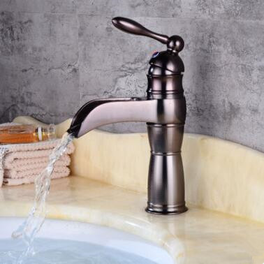 Antique Brass ORB finished Mixer Waterfall Bathroom Sink Tap T0195OR