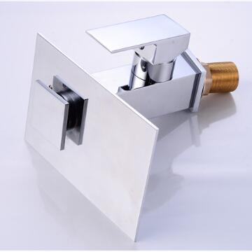 Brass Chrome Finished Single Handle Waterfall Mixer Bathroom Sink Tap T0278C - Click Image to Close