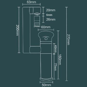 Brass Basin Tap Full Angle Rotatable Spout Chrome Finished Mixer Bathroom Sink Tap T0346C