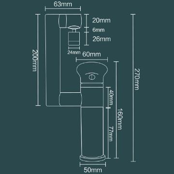 Brass Basin Tap Full Angle Rotatable Spout Chrome Finished Mixer Bathroom Sink Tap T0346C