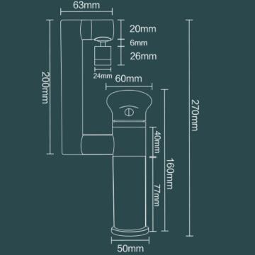 Antique Basin Tap Full Angle Rotatable Spout White Printed Brass Mixer Short Bathroom Sink Tap T0346SW - Click Image to Close