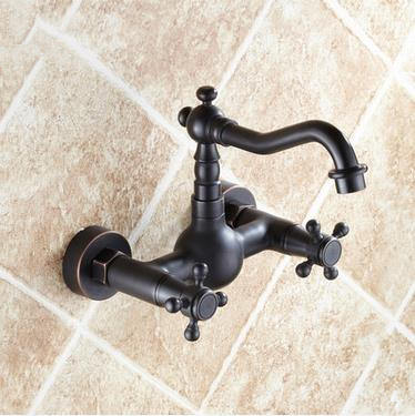Antique Two Handles Centerset Finish Kitchen Tap T0415R - Click Image to Close