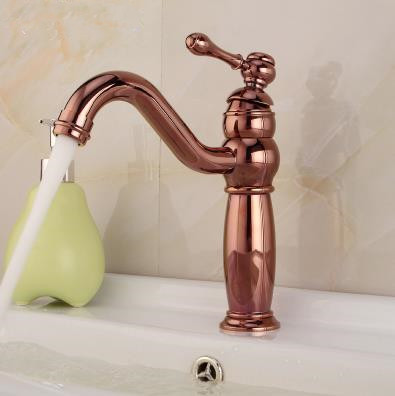 Antique Centerset Bathroom Sink Tap Rose Gold Finish T0434RG - Click Image to Close