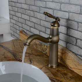 Centerset Antique Brass Bathroom Sink Tap T0448A - Click Image to Close