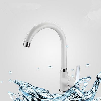 Contemporary Centerset White Painting Kitchen Sink Tap T0553 - Click Image to Close