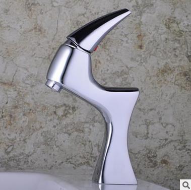 Chrome Centerset Single Handle Bathroom Sink Tap T1765