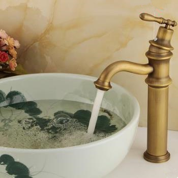 High Quality Antique Brass Bathroom Sink Mixer Water Tap TA0238 - Click Image to Close