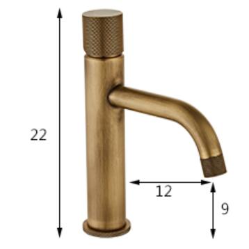 Art Designed Antique Brass Mixer Mixer Bathroom Sink Tap TA0158 - Click Image to Close