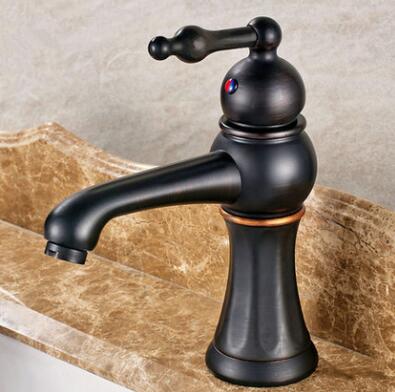 Antique Black Bronze Brass Bathroom Sink Tap TA2018B