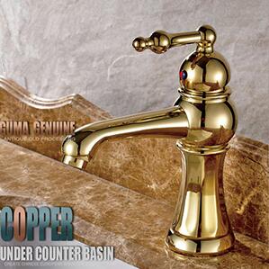 New Arrival Golden Printed Bathroom Sink Tap TA2028G - Click Image to Close