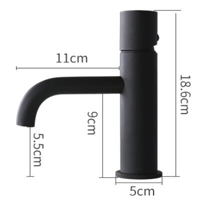 Black Blackening Brass Art Designed Mixer Bathroom Sink Tap TB0169